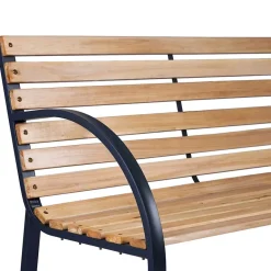 Panchina da giardino con schienale rovere Sit