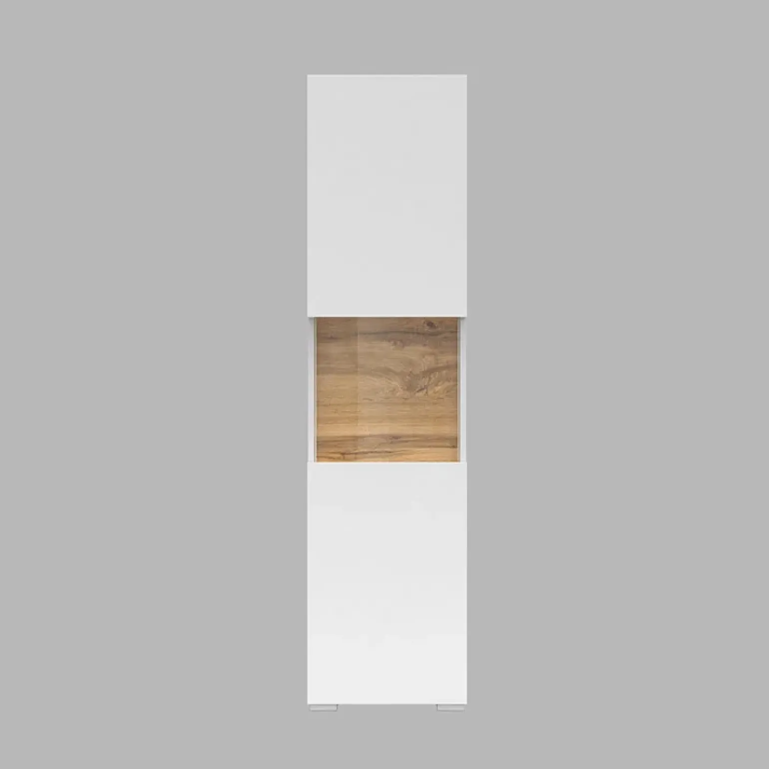 Parete attrezzata sospesa 226x140h cm bianco rovere Fusion 1