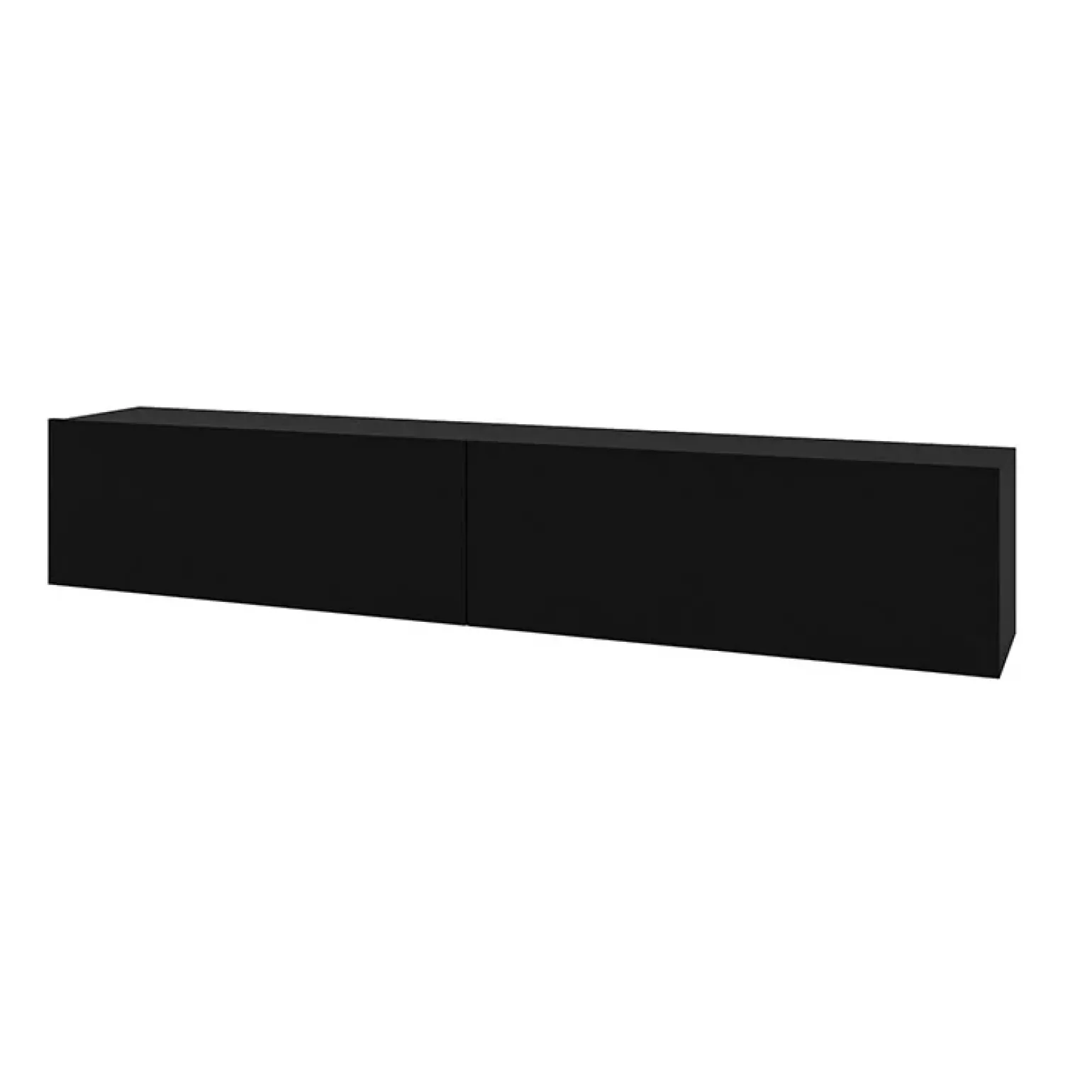 Parete attrezzata sospesa 226x140h cm nero rovere Fusion 2