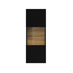 Parete attrezzata sospesa 226x140h cm nero rovere Fusion 2