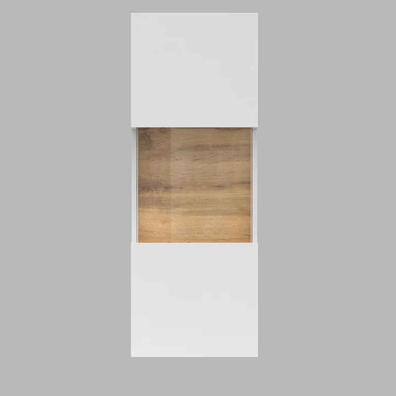 Parete attrezzata sospesa 226x140h cm bianco rovere Fusion 2
