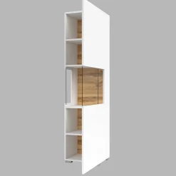 Parete attrezzata sospesa 226x140h cm bianco rovere Fusion 2