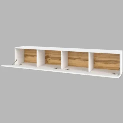 Parete attrezzata 226x140h cm bianco rovere Fusion 2