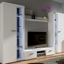 Parete attrezzata 300x190h cm bianco Birmingham