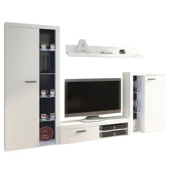 Parete attrezzata 270x190h cm bianco Edimburgo