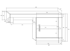 Parete attrezzata 240x172,5h cm larice bianco lucido Susan Gihome®