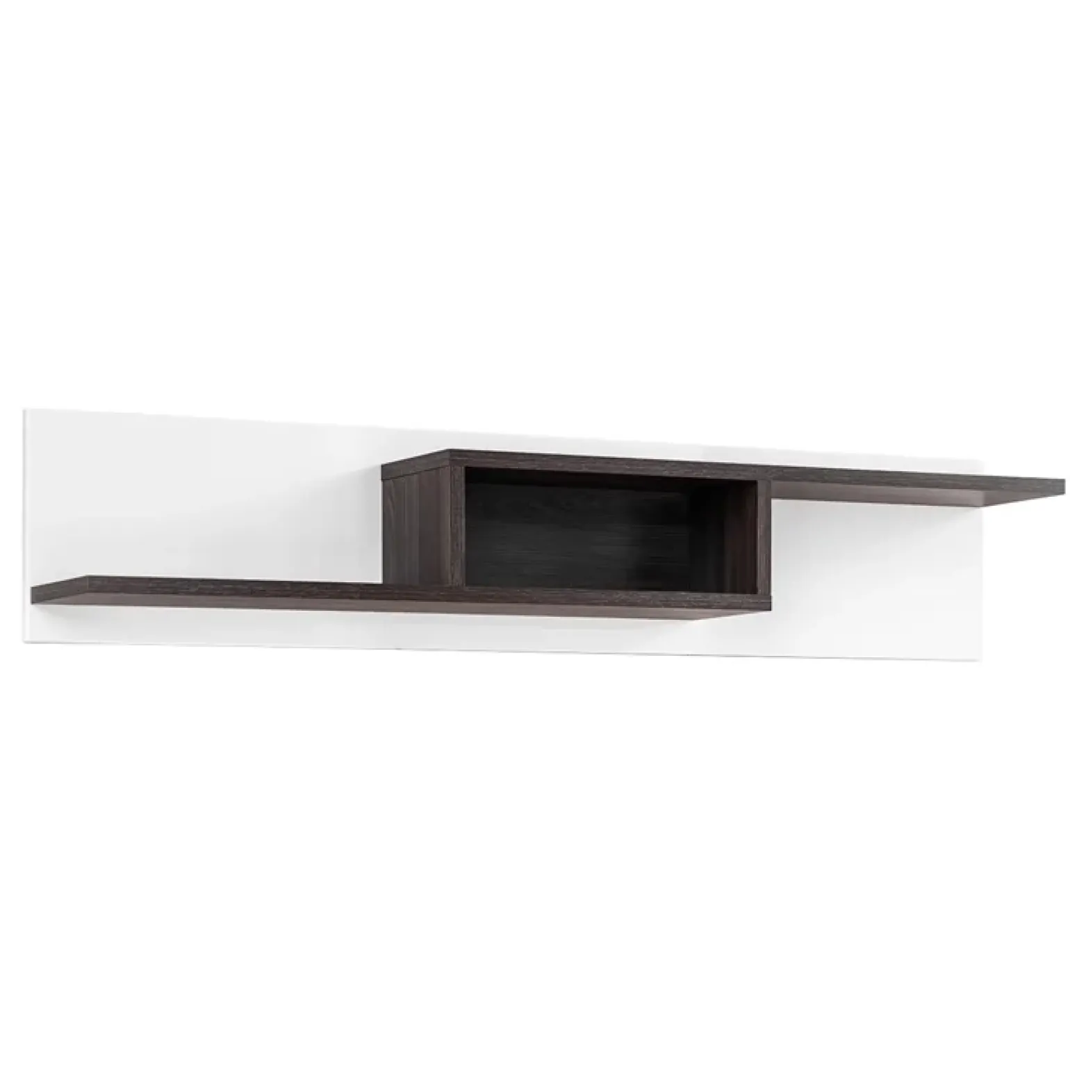 Parete attrezzata 310x197h cm moderna bianco lucido Mackay Gihome®