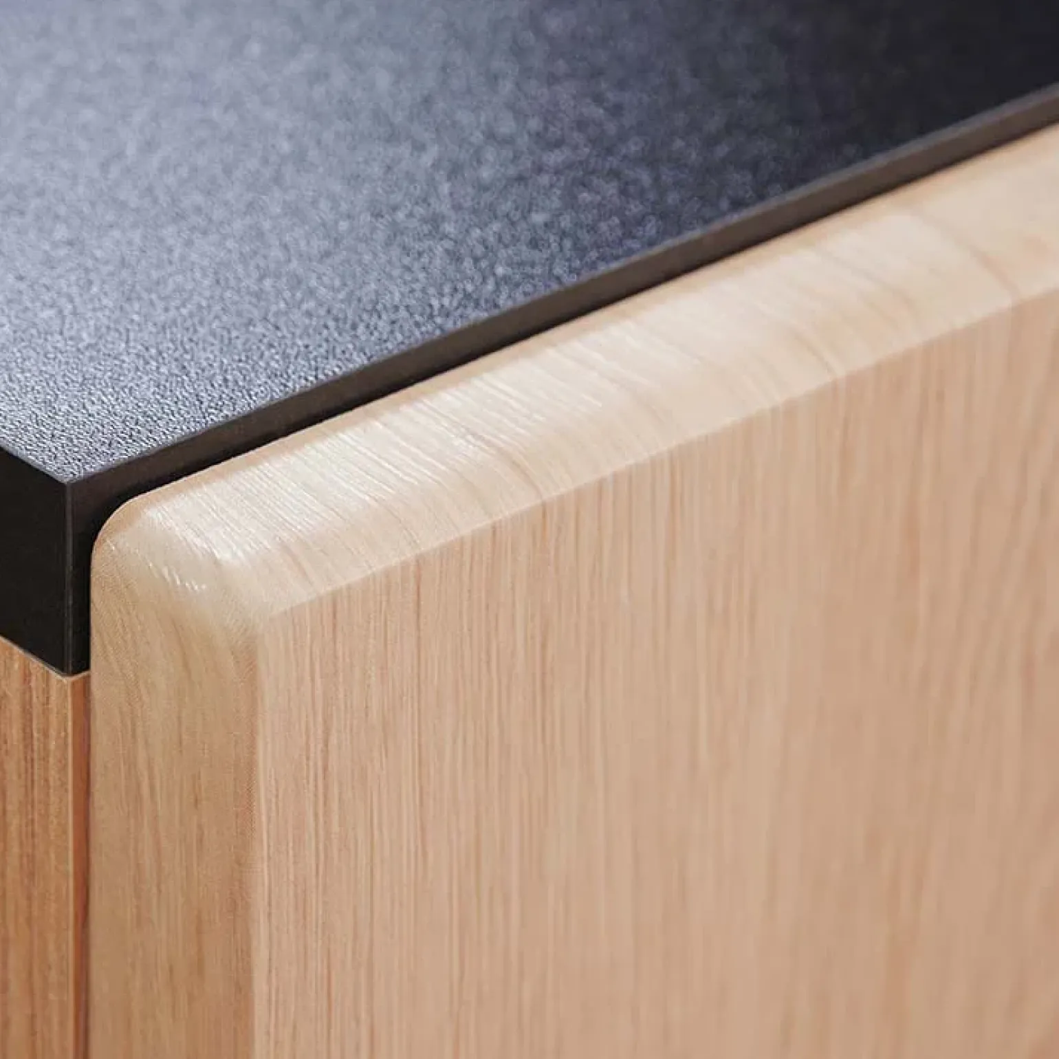 Parete attrezzata 310x190h cm moderna rovere nero opaco York Gihome®