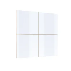 Parete attrezzata 251x196h cm moderna bianco lucido rovere Favorita