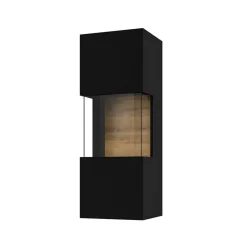 Parete attrezzata 226x140h cm nero rovere Fusion 2