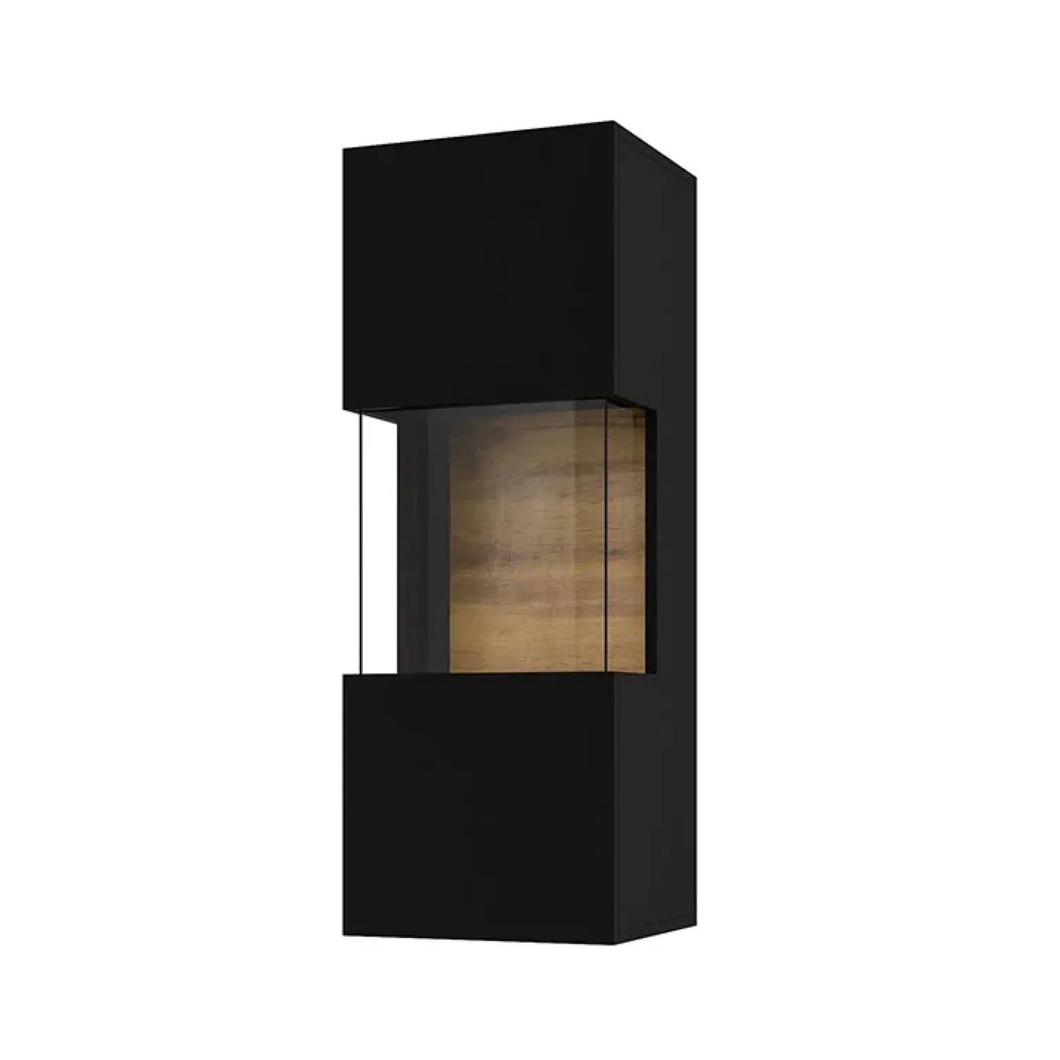 Parete attrezzata 226x140h cm nero rovere Fusion 2
