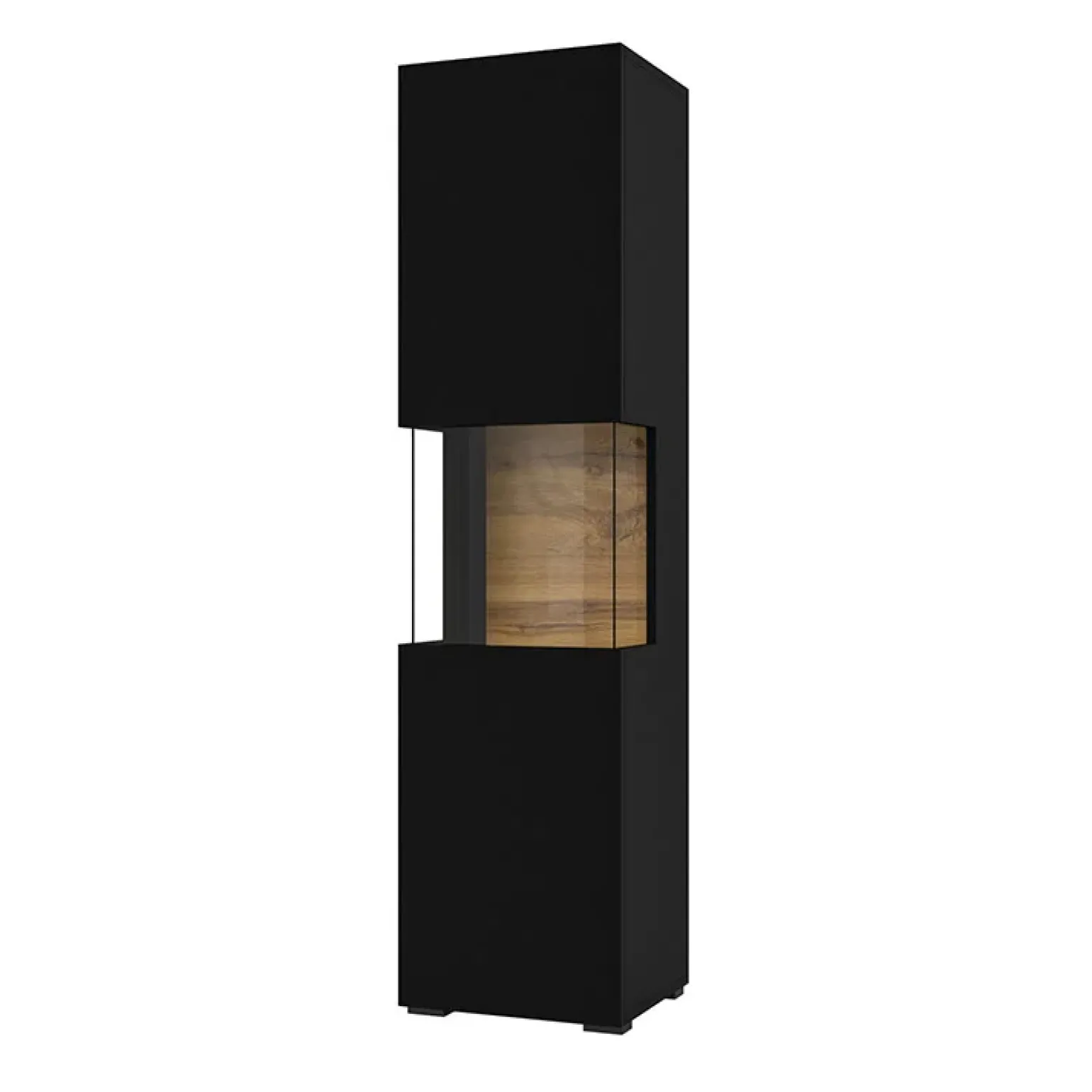 Parete attrezzata 226x140h cm nero rovere Fusion 2