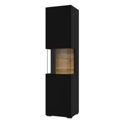 Parete attrezzata 226x140h cm nero rovere Fusion 1