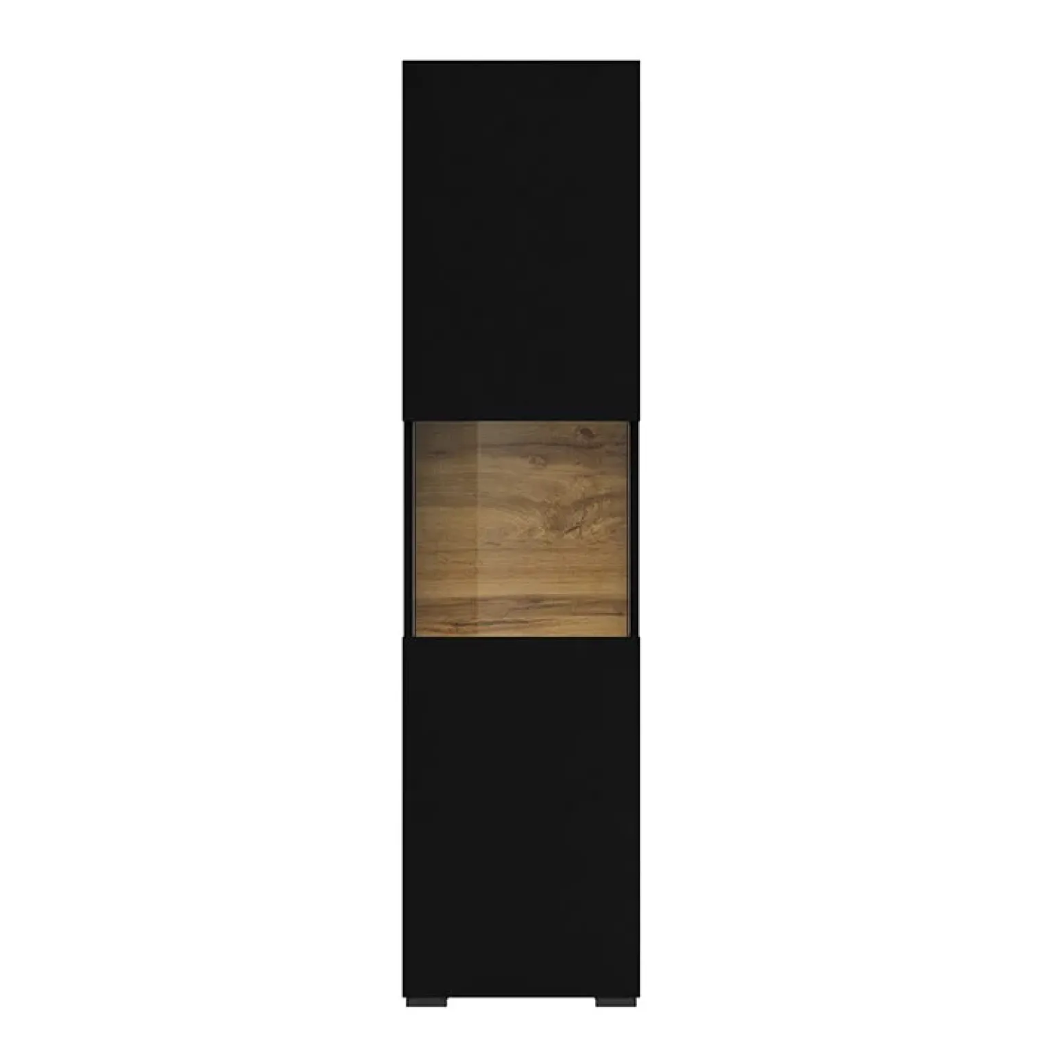 Parete attrezzata 226x140h cm nero rovere Fusion 1