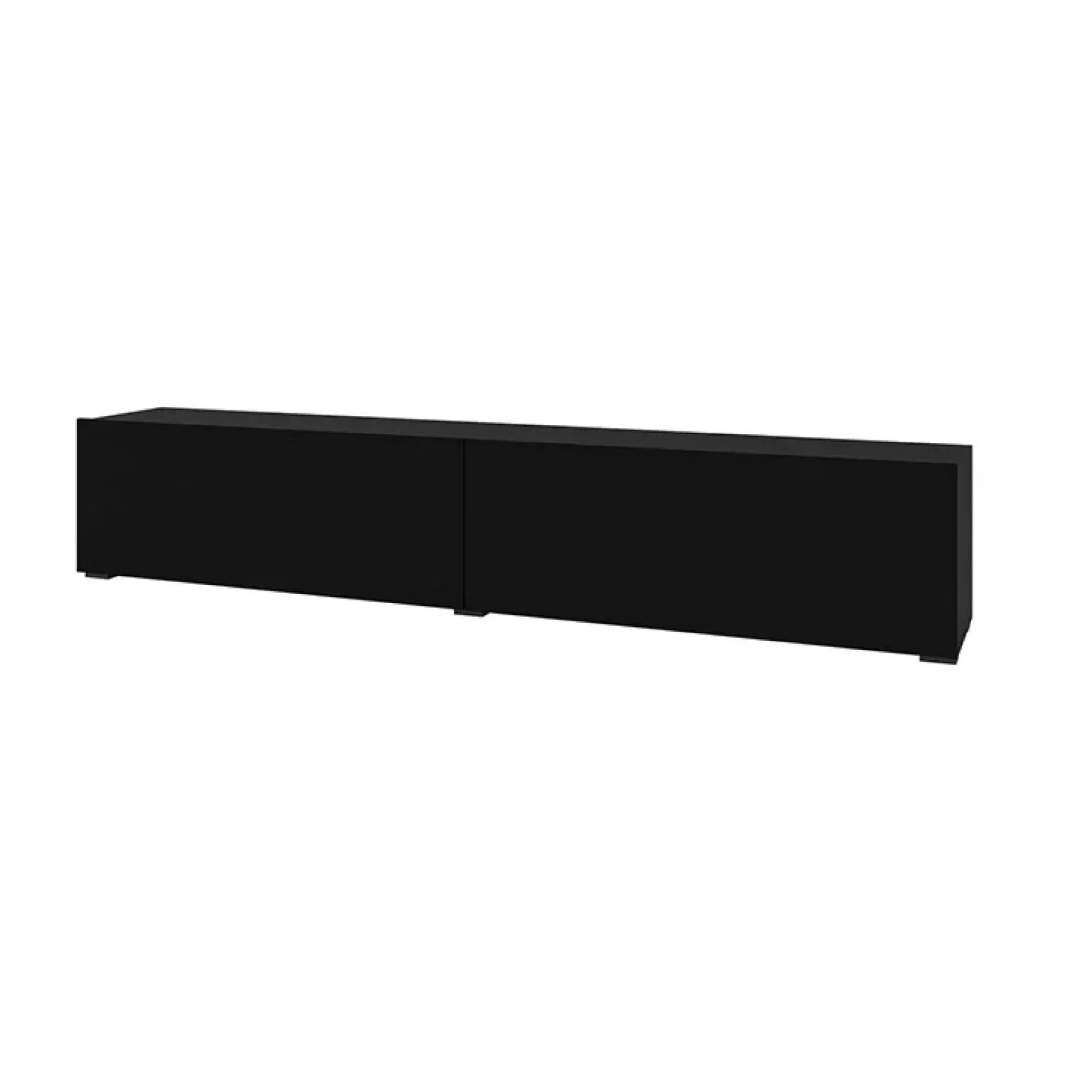 Parete attrezzata 226x140h cm nero rovere Fusion 1