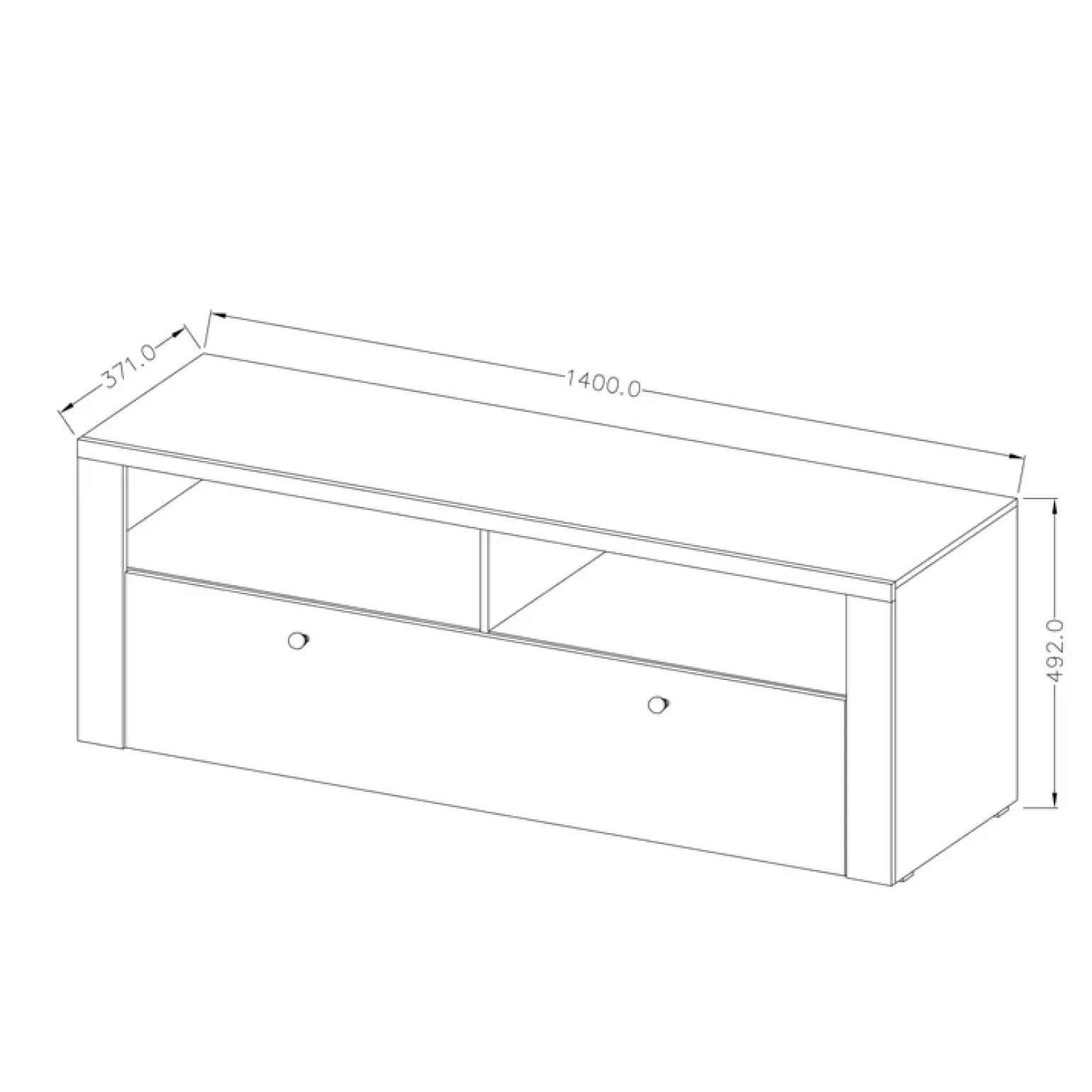 Parete attrezzata 325x206h cm rovere Paloma 2