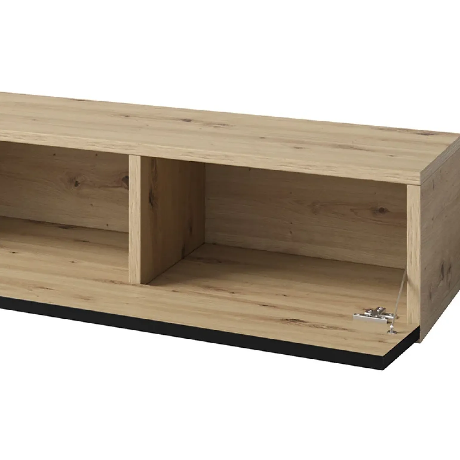 Parete attrezzata 270x176h cm rovere chiaro nero Emotion Gihome®