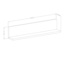Parete attrezzata 219x205h cm soggiorno rovere antracite Megan Gihome®