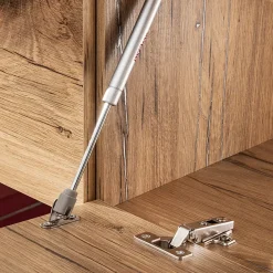 Parete attrezzata 210x162h cm soggiorno con led blu scuro rovere Feola