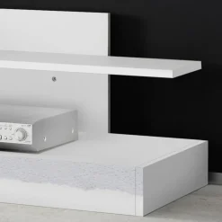 Parete attrezzata 248x175h cm soggiorno bianco lucido Steppi 5