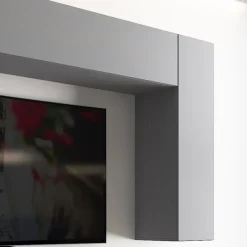 Parete attrezzata 280x207h cm soggiorno grigio antracite Universe