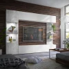 Parete attrezzata 250x187h cm soggiorno bianco effetto pietra Gracia