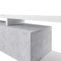 Parete attrezzata 219x205h cm soggiorno bianco opaco Megan Gihome®