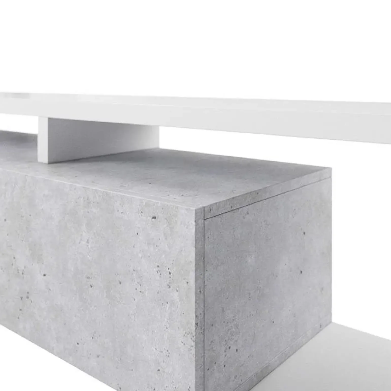 Parete attrezzata 219x205h cm soggiorno bianco opaco Megan Gihome®
