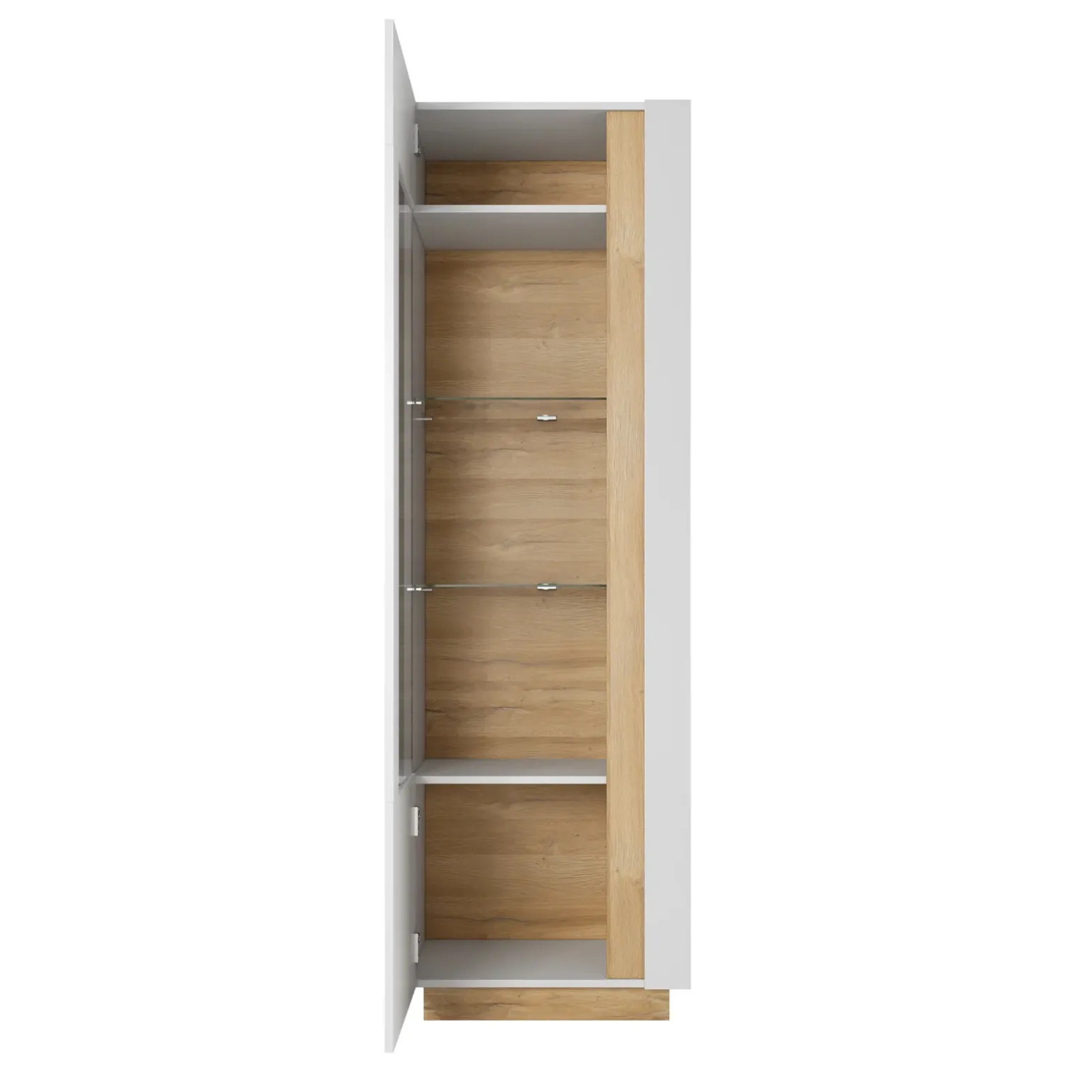 Parete attrezzata 270x194h cm soggiorno bianco opaco e lucido Noa Gihome®