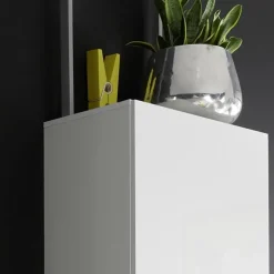 Parete attrezzata 258x143h cm soggiorno bianco lucido pero Starck