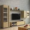 Parete attrezzata 248x194h cm soggiorno rovere antracite Noa Gihome®