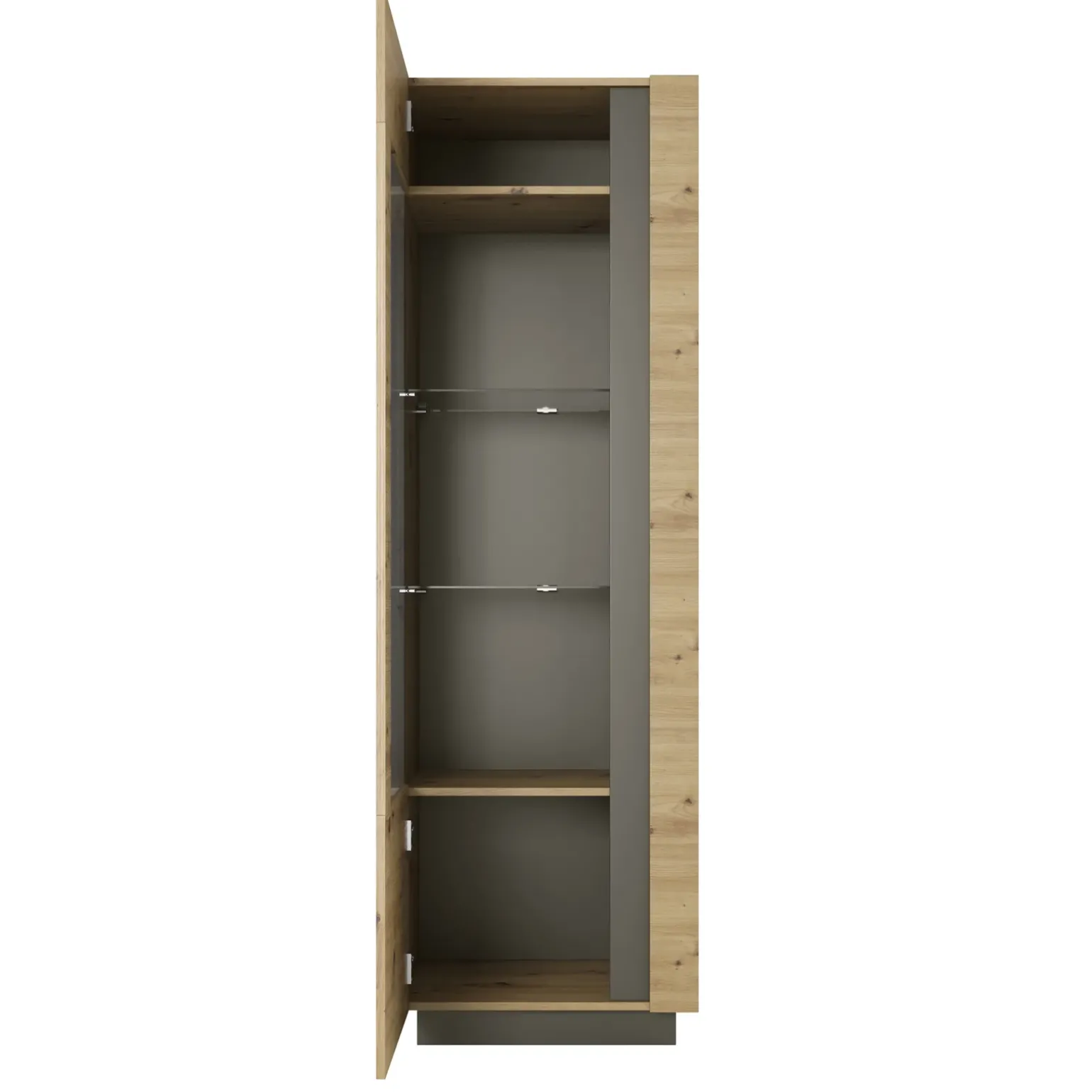 Parete attrezzata 248x194h cm soggiorno rovere antracite Noa Gihome®