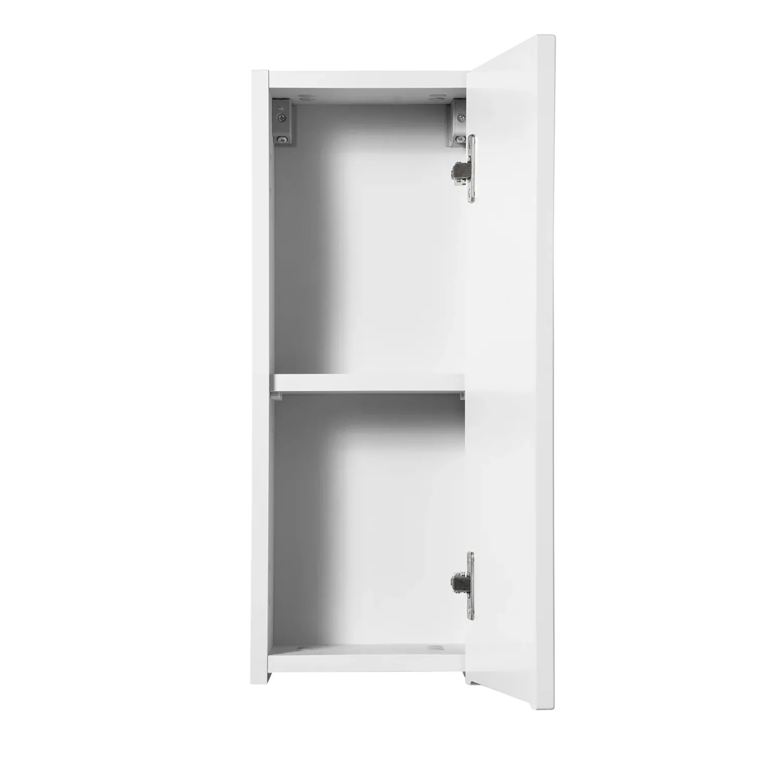 Pensile bagno sospeso 20x57h cm cannettato 1 anta bianco Cleany