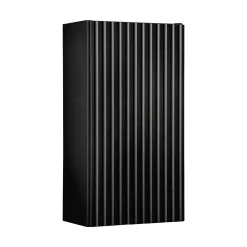 Pensile bagno sospeso 30x57h cm cannettato 1 anta nero Cleany