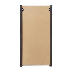 Pensile bagno sospeso 30x57h cm cannettato 1 anta nero Cleany