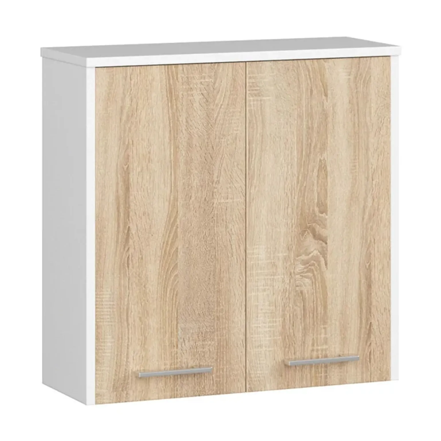 Pensile bagno sospeso 60x60h cm 2 ante rovere bianco Woters