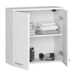 Pensile bagno sospeso 60x60h cm 2 ante bianco Woters