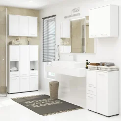Pensile bagno sospeso 60x60h cm 2 ante bianco Woters