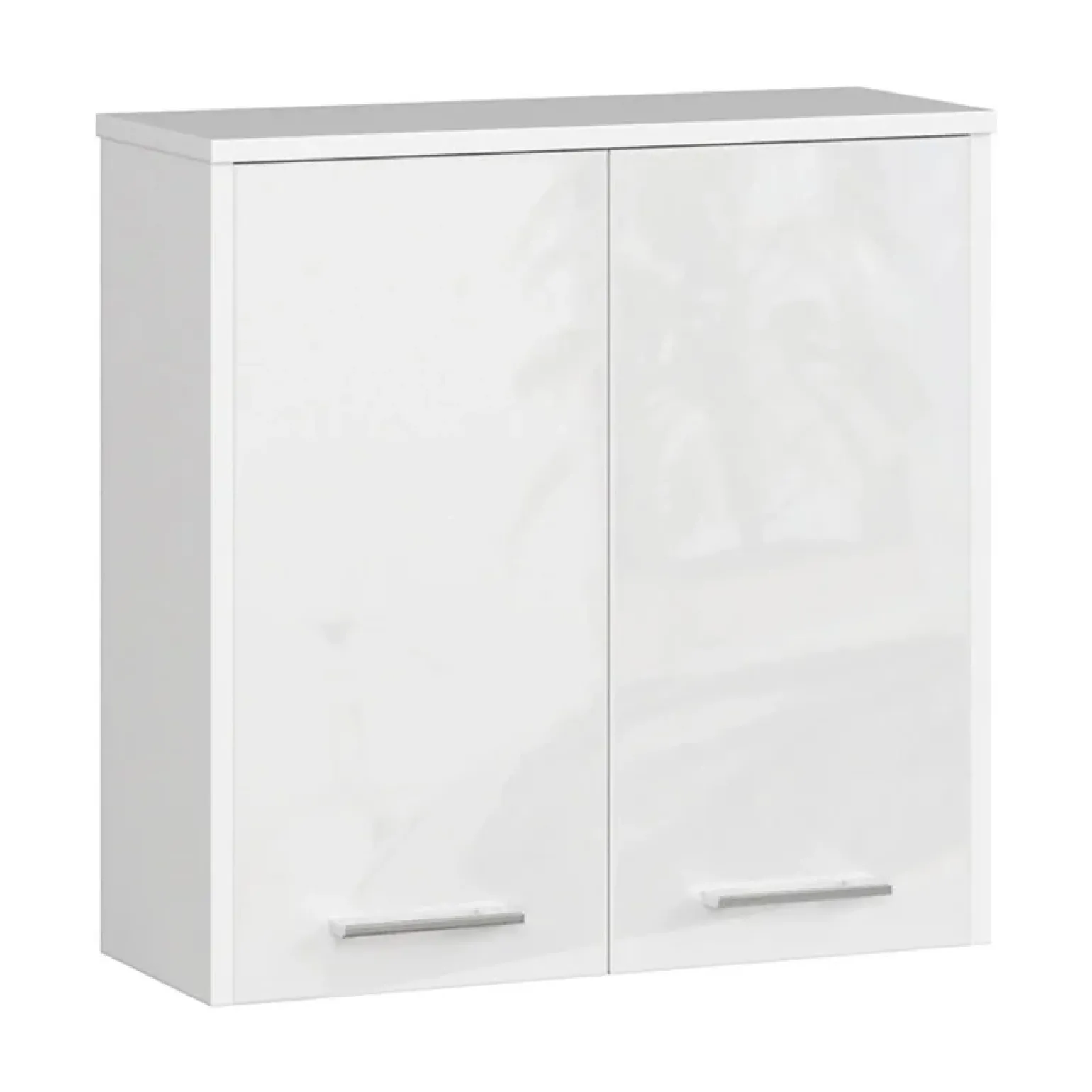 Pensile bagno sospeso 60x60h cm 2 ante bianco lucido Woters