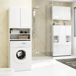 Pensile bagno sospeso 60x60h cm 2 ante bianco lucido Woters
