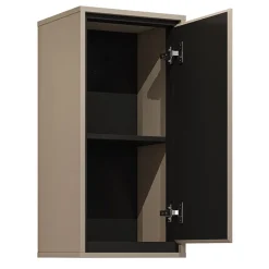 Pensile bagno sospeso 35x72h cm 1 anta tortora nero Linda