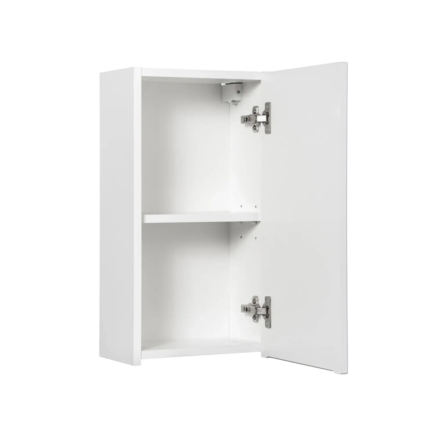 Pensile bagno sospeso 30x57h cm cannettato 1 anta bianco Cleany