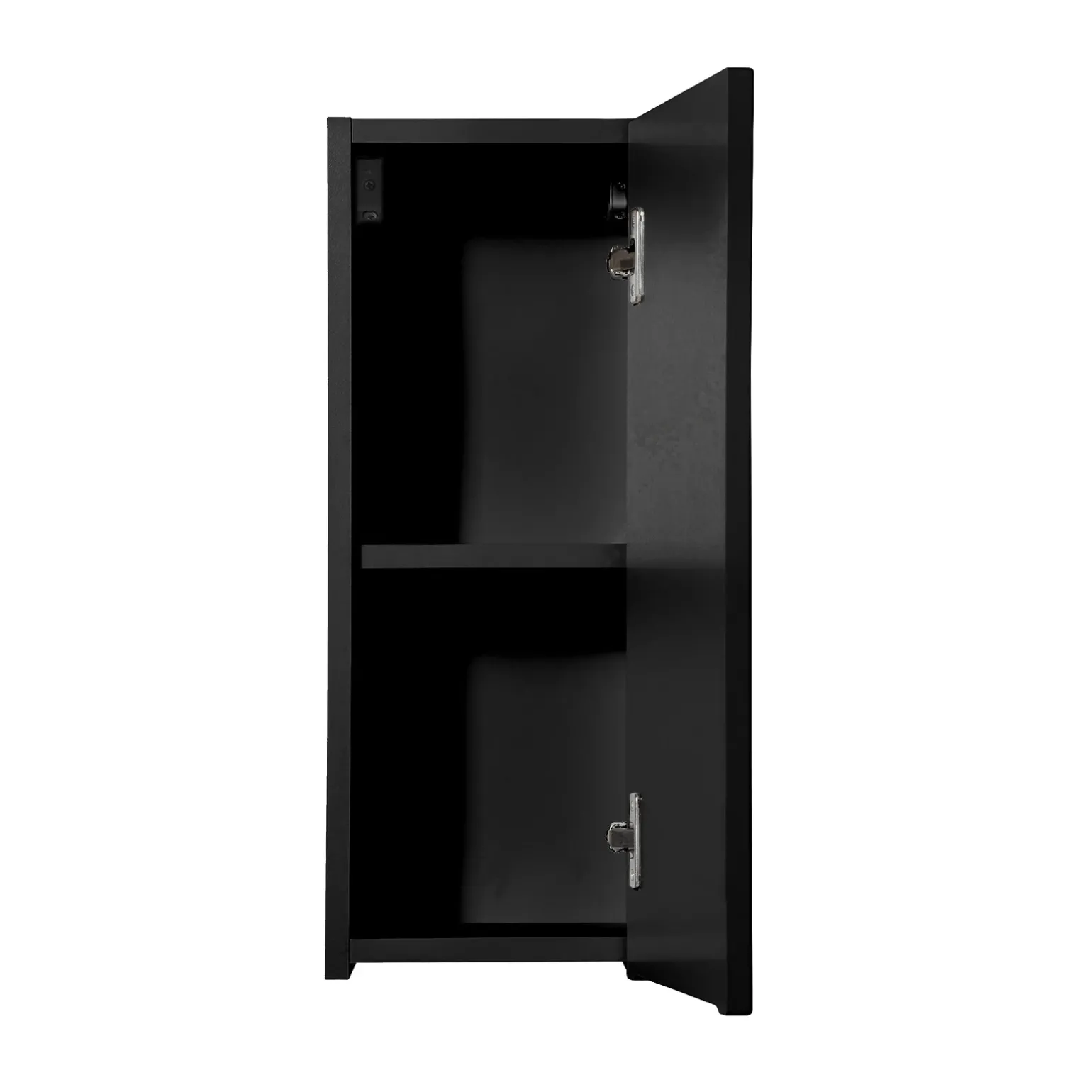 Pensile bagno sospeso 20x57h cm cannettato 1 anta nero Cleany