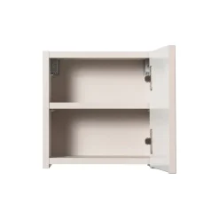 Pensile cubo bagno sospeso 30x30h cm cannettato 1 anta beige Cleany