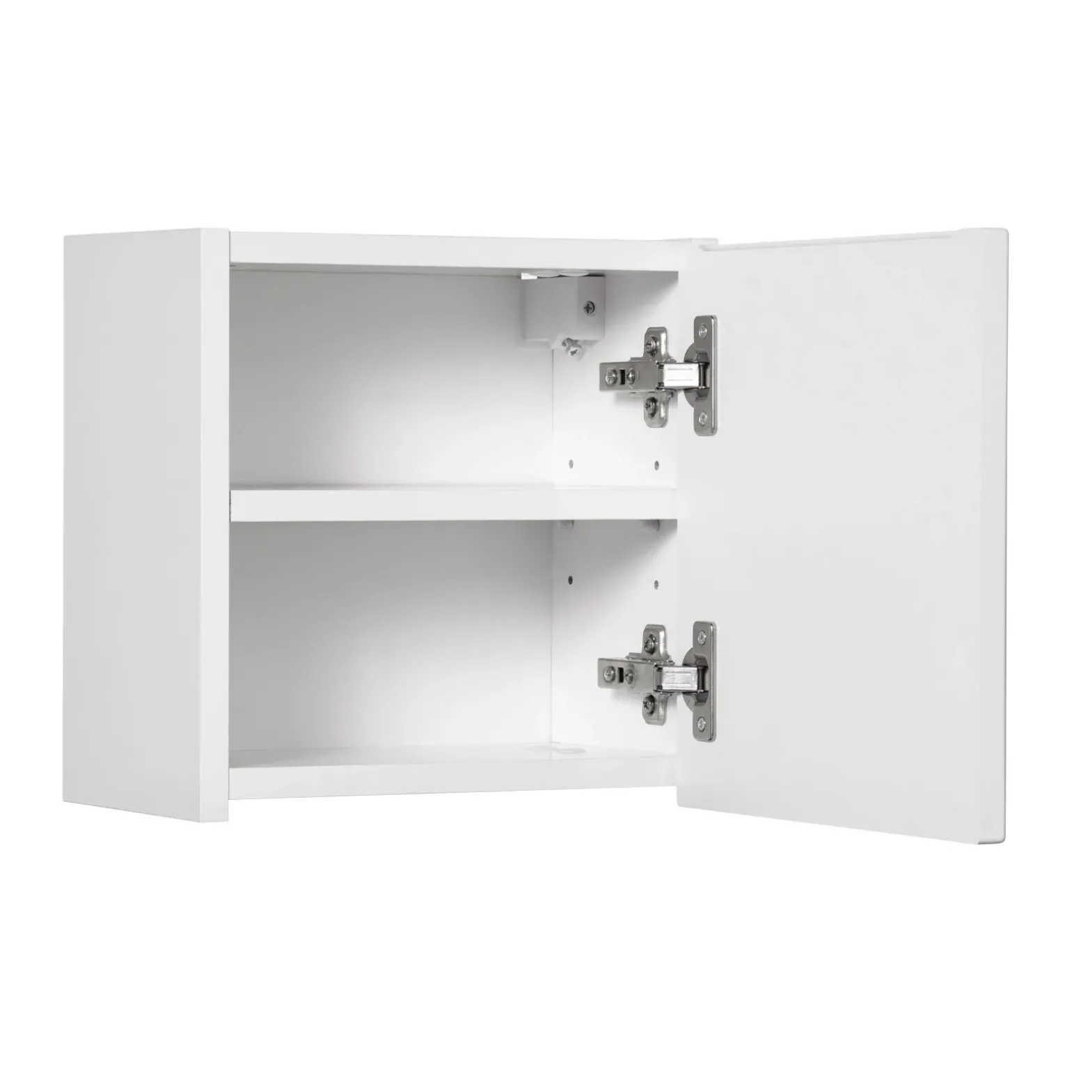 Pensile cubo bagno sospeso 30x30h cm cannettato 1 anta bianco Cleany