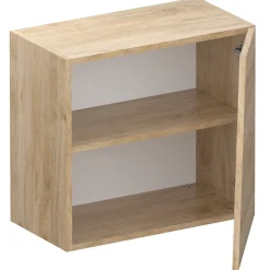 Pensile cubo sospeso 1 anta tagliata 55x50cm rovere chiaro Sunset
