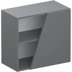 Pensile cubo sospeso 1 anta tagliata 55x50cm grigio scuro Sunset