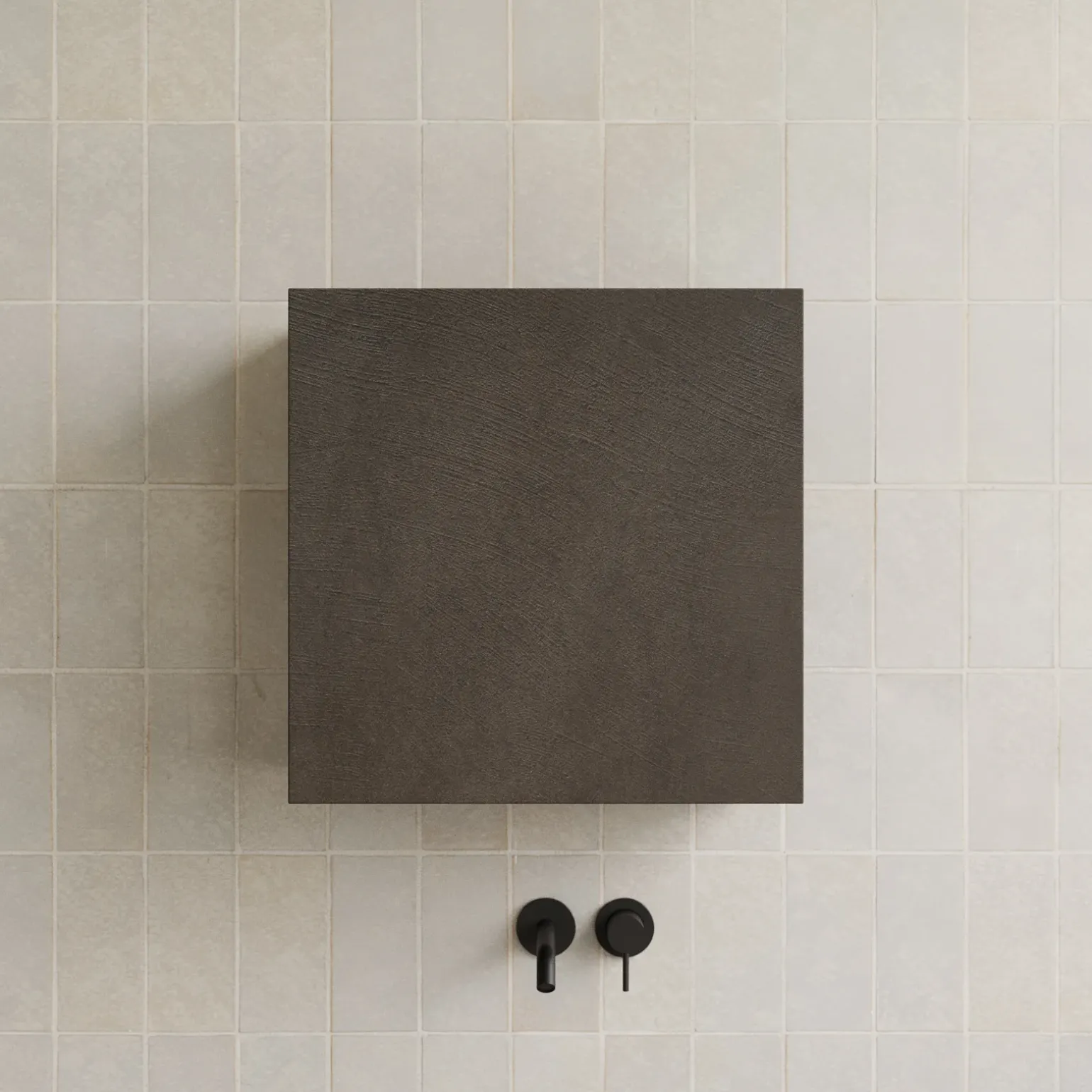 Pensile cubo sospeso bagno 55x50h cm 1 anta reversibile ossido nero Sunset