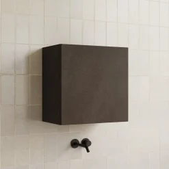 Pensile cubo sospeso bagno 55x50h cm 1 anta reversibile ossido nero Sunset
