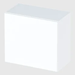 Pensile cubo sospeso bagno 55x50h cm 1 anta reversibile bianco lucido Sunset